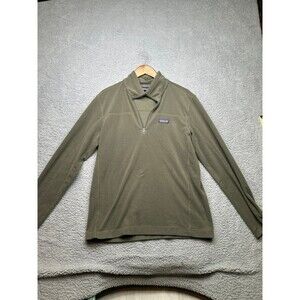 Patagonia Men’s sweater fleece 3/4 zip olive green sz medium